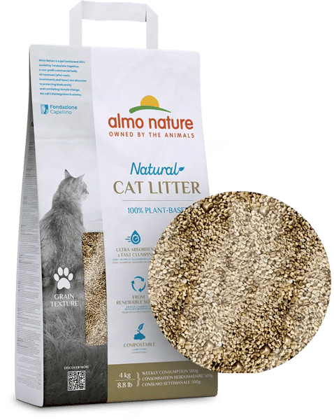Lettiera Natural Cat Litter Grain Texture, ideale per i gatti a pelo lungo Lettiera Natural Cat Litter Grain Texture, ideale per i gatti a pelo lungo