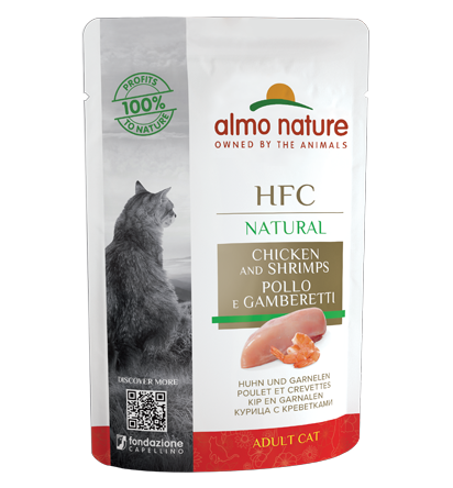 HFC NATURAL CAT 24X55 G CHICKEN AND SHRIMPS