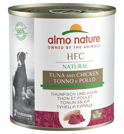 HFC NATURAL DOGS 12X290 G  WITH TUNA AND CHICKEN
